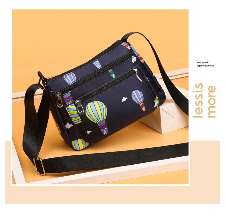 New Fashion Middle-Aged & Elderly Women's Casual Nylon Oxford Crossbody Bag, Multi-Functional Shoulder Bag For Mom