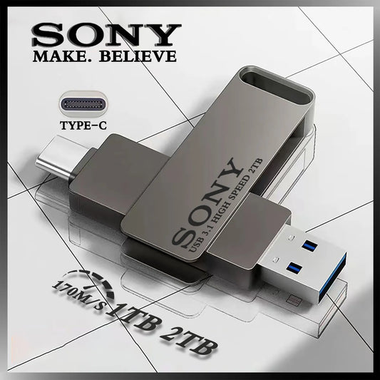 Xiaomi ফোনের জন্য SONY PenDrive 2TB হাই স্পিড USB টাইপ C ফ্ল্যাশ ড্রাইভ 1TB মেটাল পেনড্রাইভ 512GB 256GB পোর্টেবল মেমোরিয়া USB স্টিক