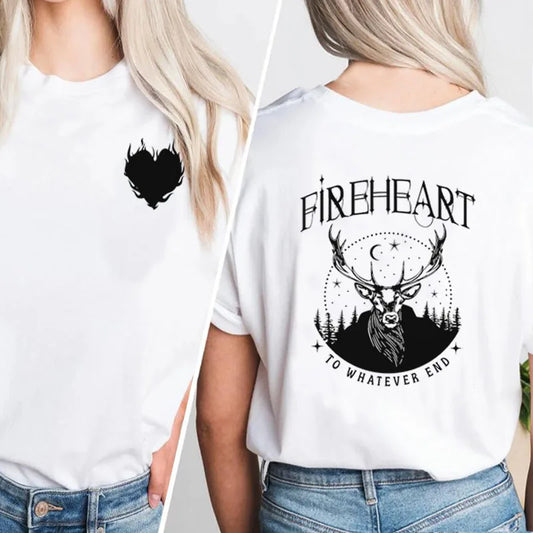 Ireheart To Whatever End T Shirt Women Aelin Galathynius Tee Throne of Glass T-shirt Acotar Terrasen Sarah J Maas Bookish